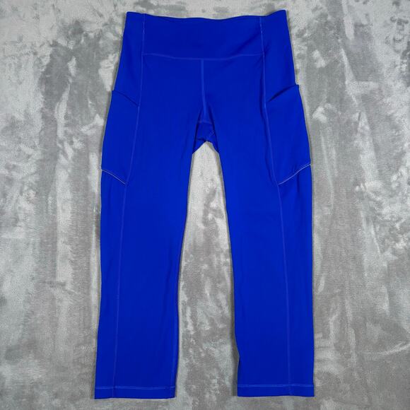 Lululemon Blue Capri Leggings w/ Pockets Size 6 - Picture 1 of 5